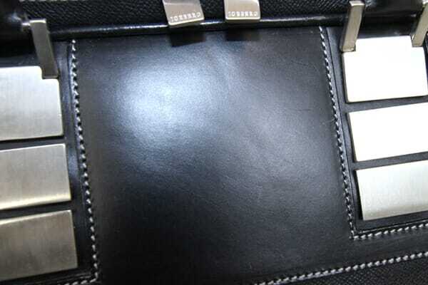 アイスバーグ ハンドバッグ ブラック レザー メタル 中古 ボストンバッグ 黒 鞄 レディース 女性_画像8