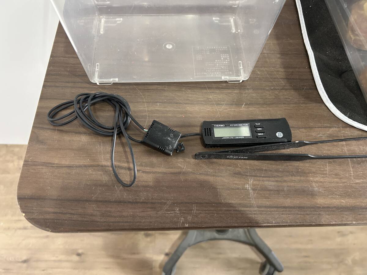 5670 爬蟲類 両生類 飼育ケージ 447GT10 幅400×D300×H260mm 溫度計 遠赤外線ヒーター 大坂府摂津市東別府 手渡し可