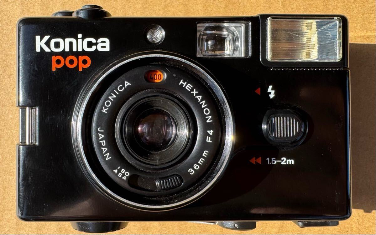  редкий KONICA POP Konica пленочный фотоаппарат работоспособность не проверялась C35 EFJ 1982 Showa Retro 
