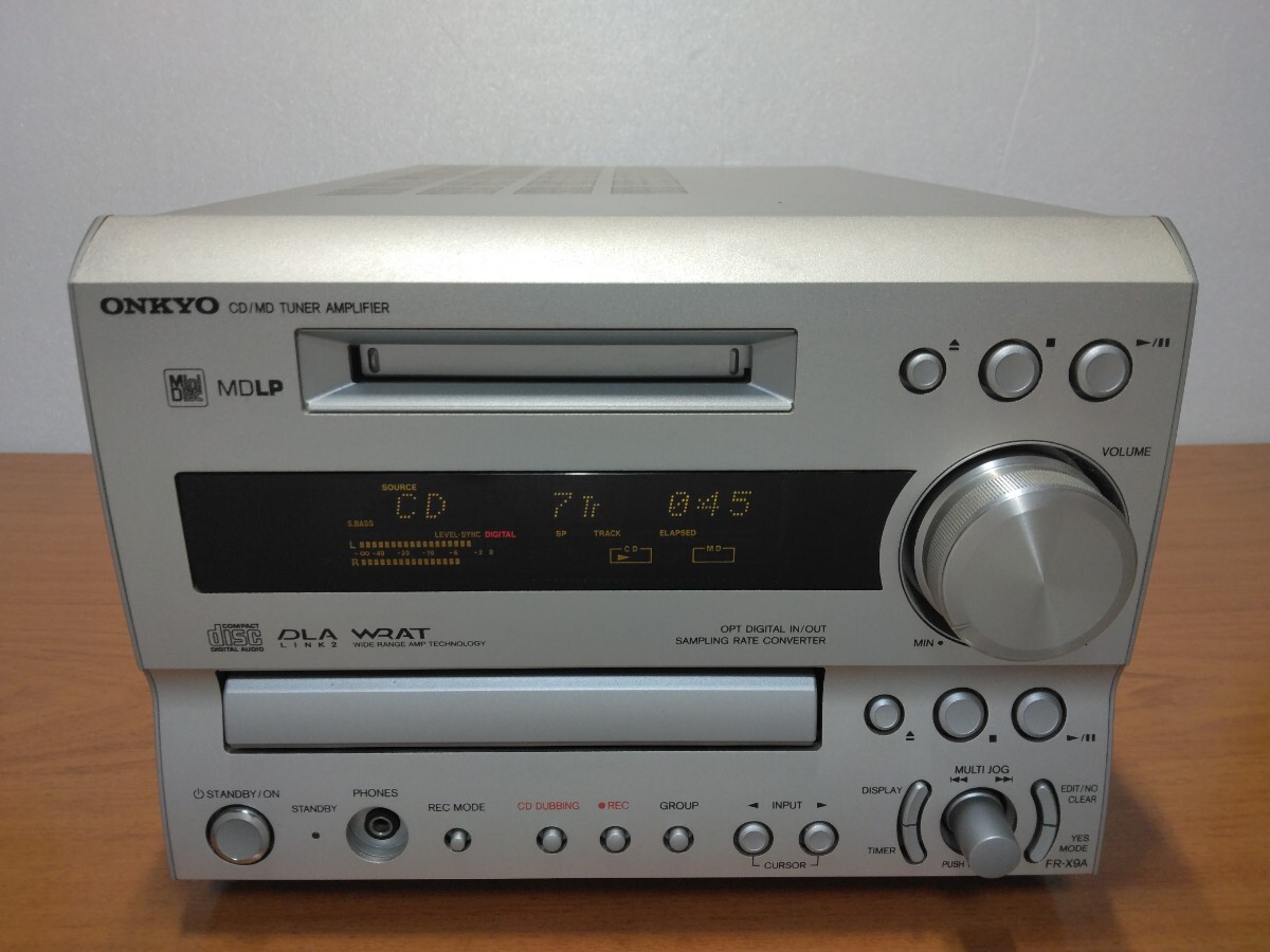 ピック新 ONKYO FR-X9A CD/MDコンポ スピーカー D-SX9A リモコン ピック新 ONKYO FR-X9A CD/MDコンポ スピーカー D-SX9A リモコン