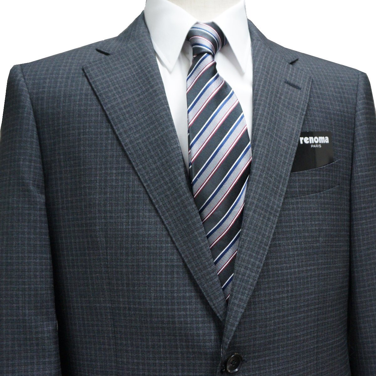 renoma 毛100% 春夏センターベントスーツ