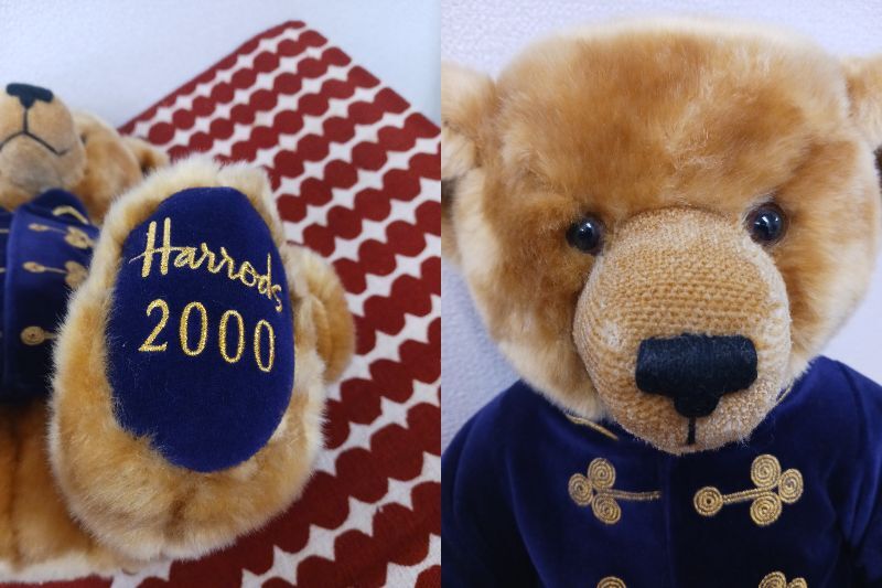 中古美品】Harrods テディベア 2000ミレニアムイヤーベア タテ