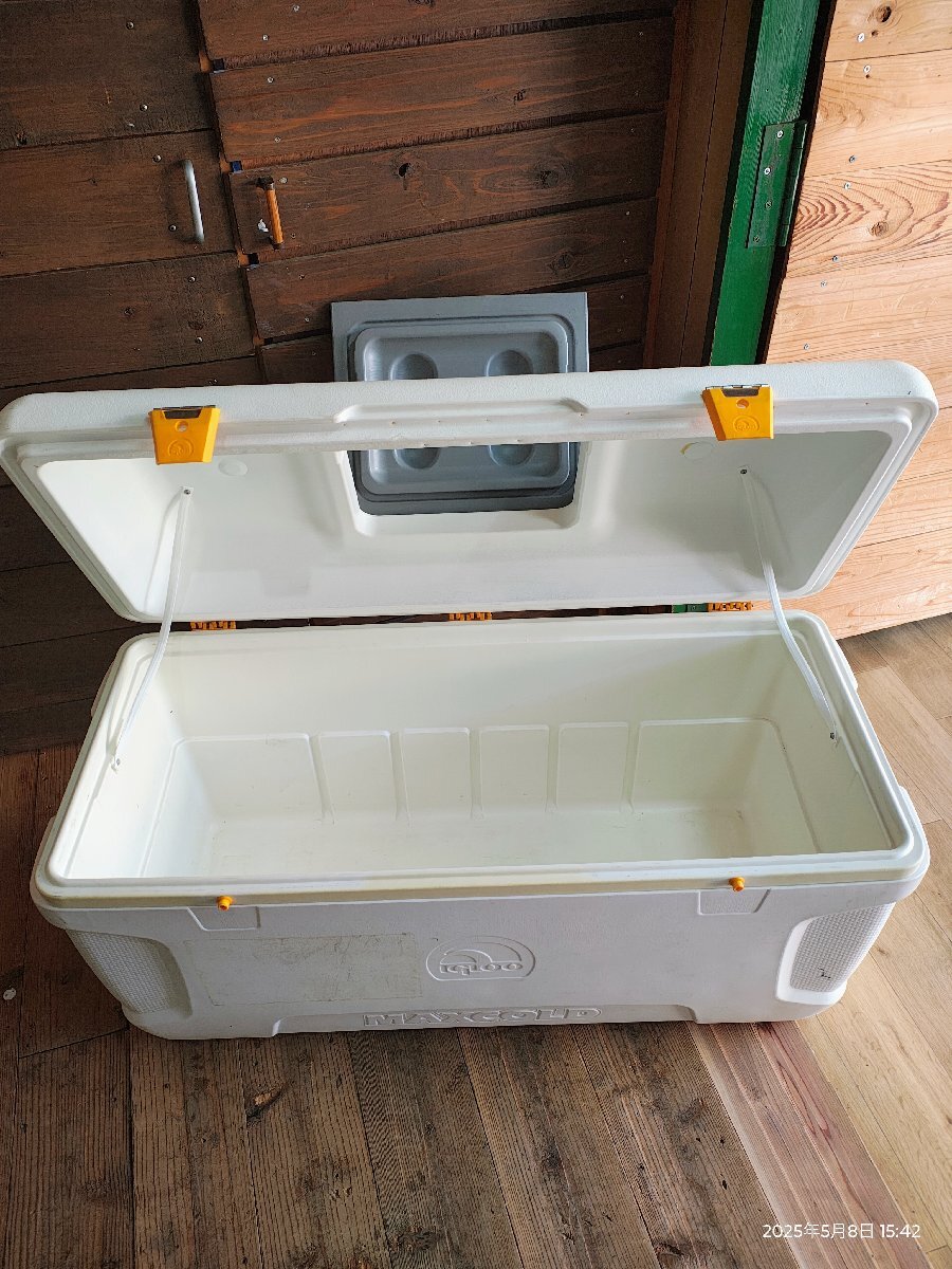 中古 【 IGLOO/MAXCOLD クーラーボックス 155L】外寸 幅：100×約45×高さ約58cm　引取りおすすめ！