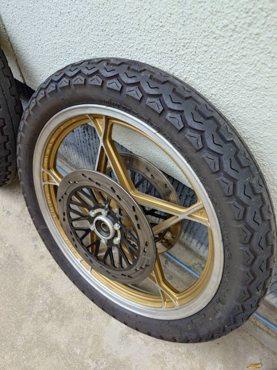 豪奢な GSX400FS インパルス 純正ホイール セット 旧車 当時物(セット パーツ