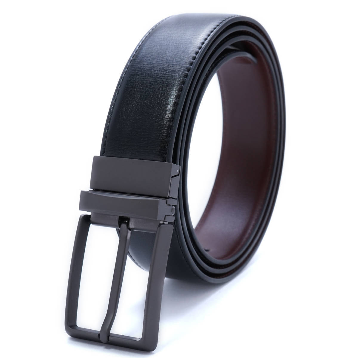 メンズ ベルト リバーシブル 本革　120CM　、_画像1