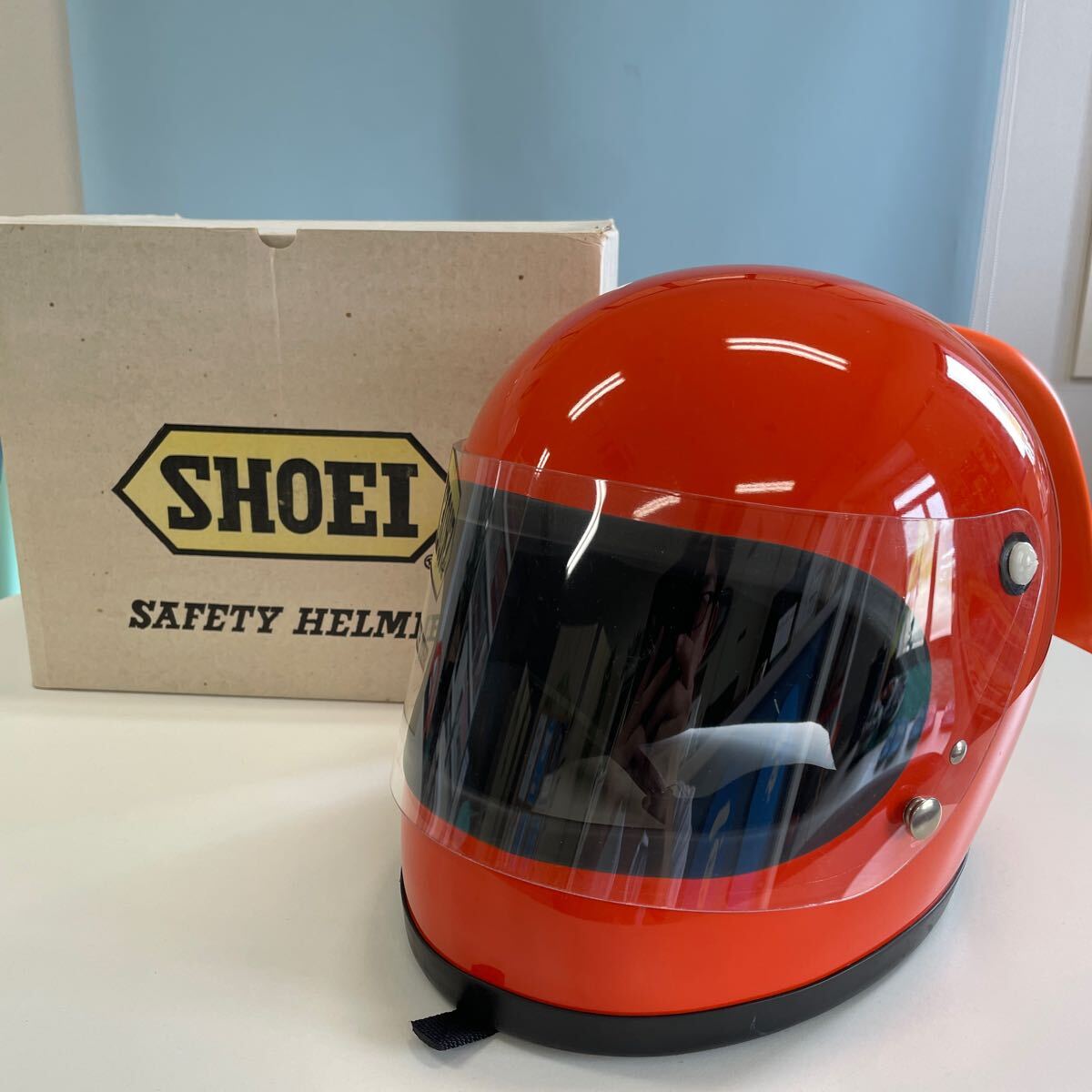 SHOEI S-12 orange винтажный шлем BHV защита имеется 