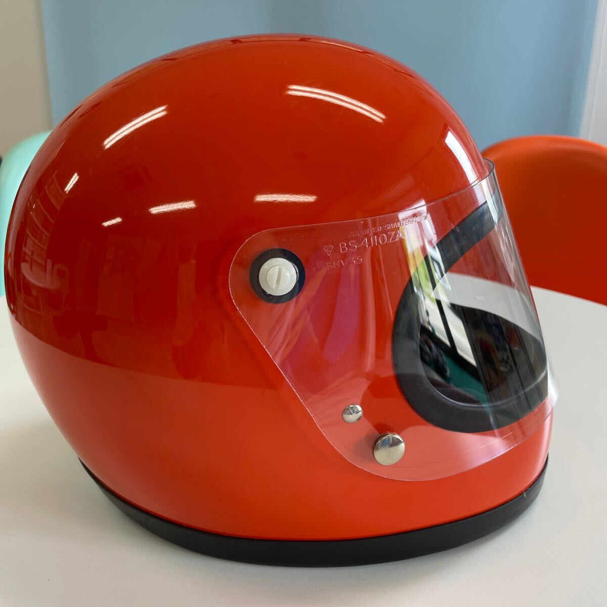 SHOEI S-12 orange винтажный шлем BHV защита имеется 