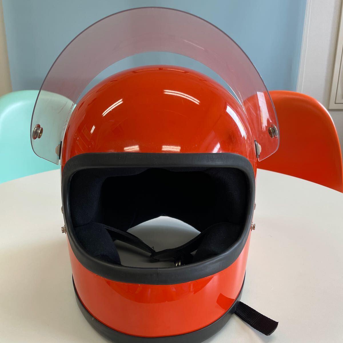 SHOEI S-12 orange винтажный шлем BHV защита имеется 