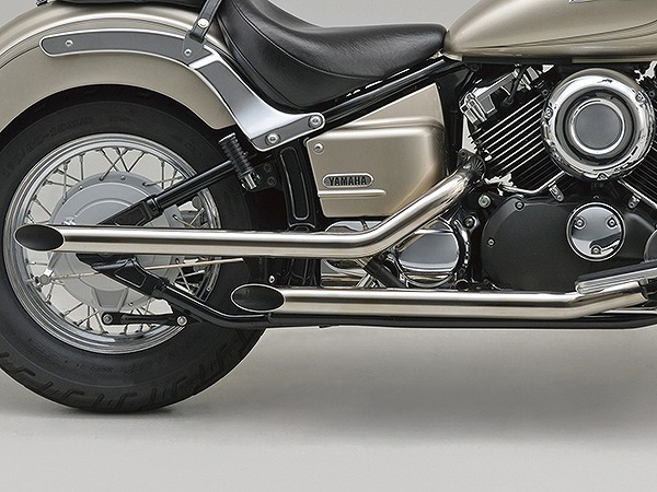 デイトナ 30123 ドラッグパイプマフラー ステンレス製バフ仕上げ ドラッグスター/ドラッグスタークラシック400 '10～_画像1