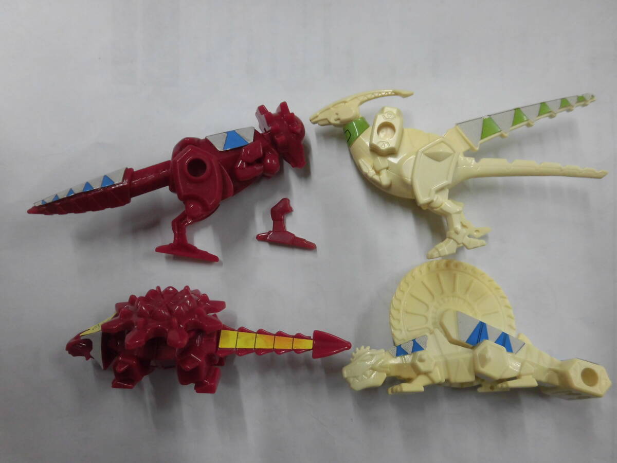【中古】 食玩 爆竜戦隊 アバレンジャー 森永チョコスナック バキケロナグルス（足折れ） ディメノコドン パラサロッキル アンキロベイルス