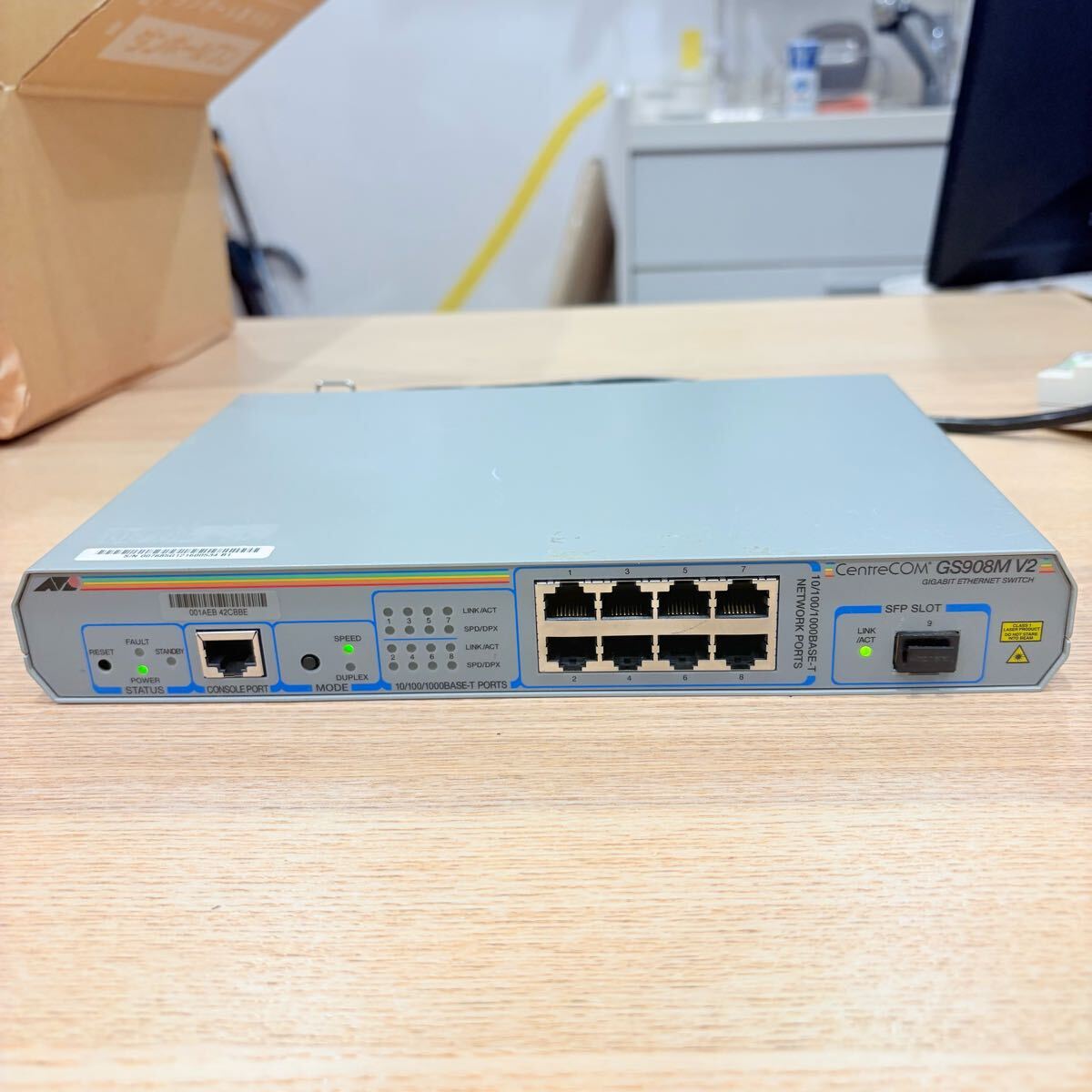 E758a ride teresisAllied Telesis 8 порт Giga bit интеллектуальный переключатель CentreCOM GS908M V2 переключатель ступица сообщение оборудование 