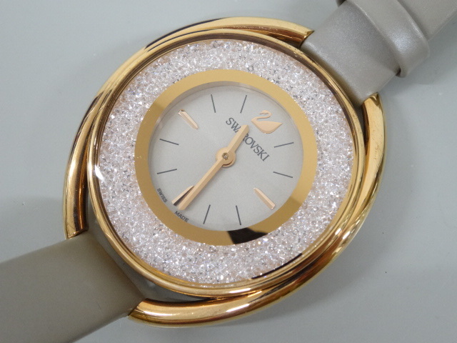 ジャンク 2點(diǎn)セット まとめて SWAROVSKI スワロフスキー クリスタル 5158544 CRS クオーツ レディース 腕時(shí)計(jì)