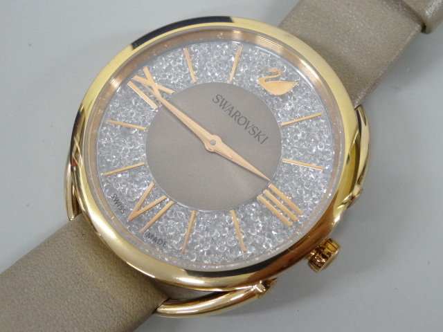 ジャンク 2點(diǎn)セット まとめて SWAROVSKI スワロフスキー クリスタル 5158544 CRS クオーツ レディース 腕時(shí)計(jì)