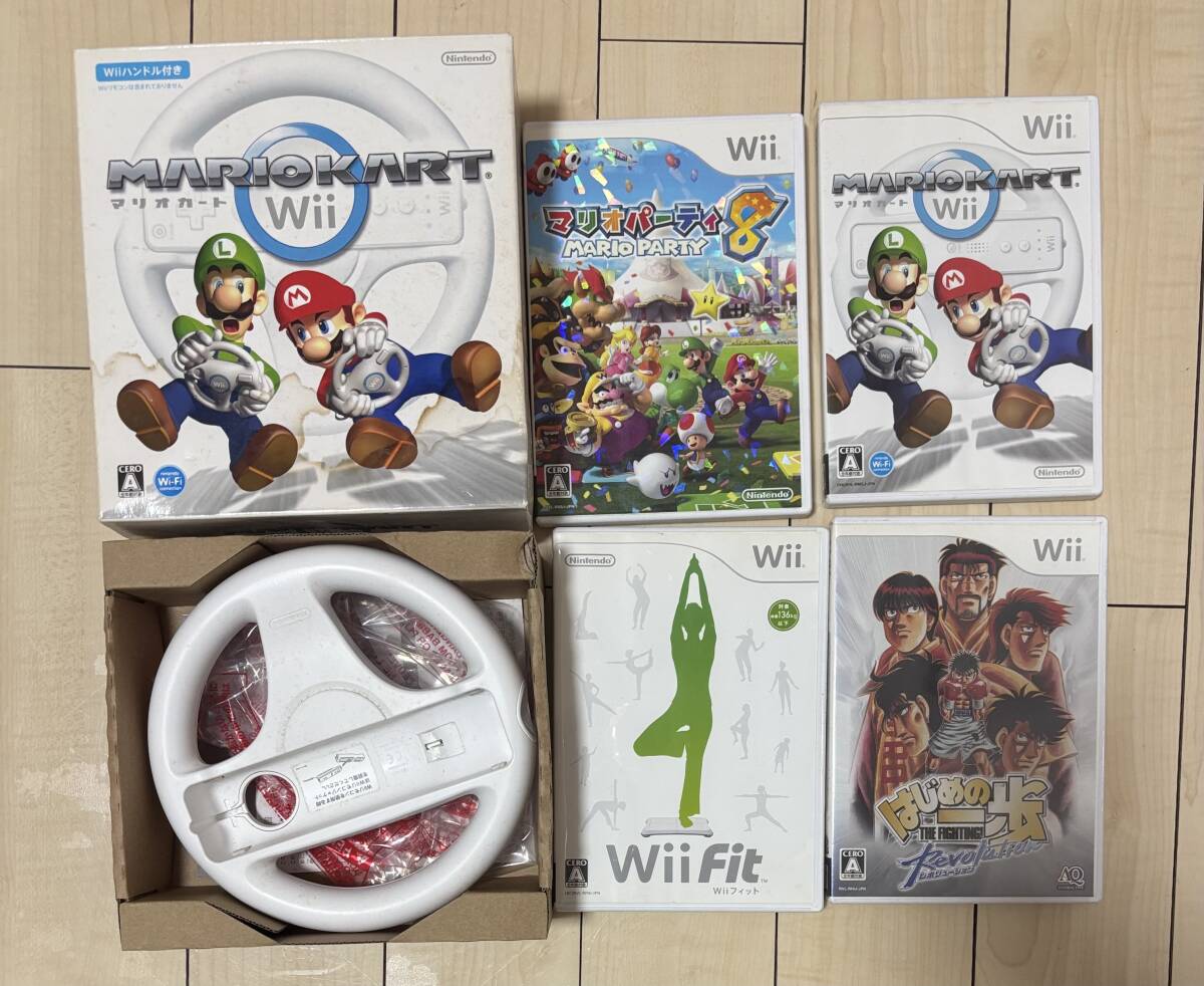 C1046 Wii игра soft суммировать 4 позиций комплект Mario вечеринка 8 Hajime no Ippo Mario Cart Wii( контроллер есть ) WiiFit