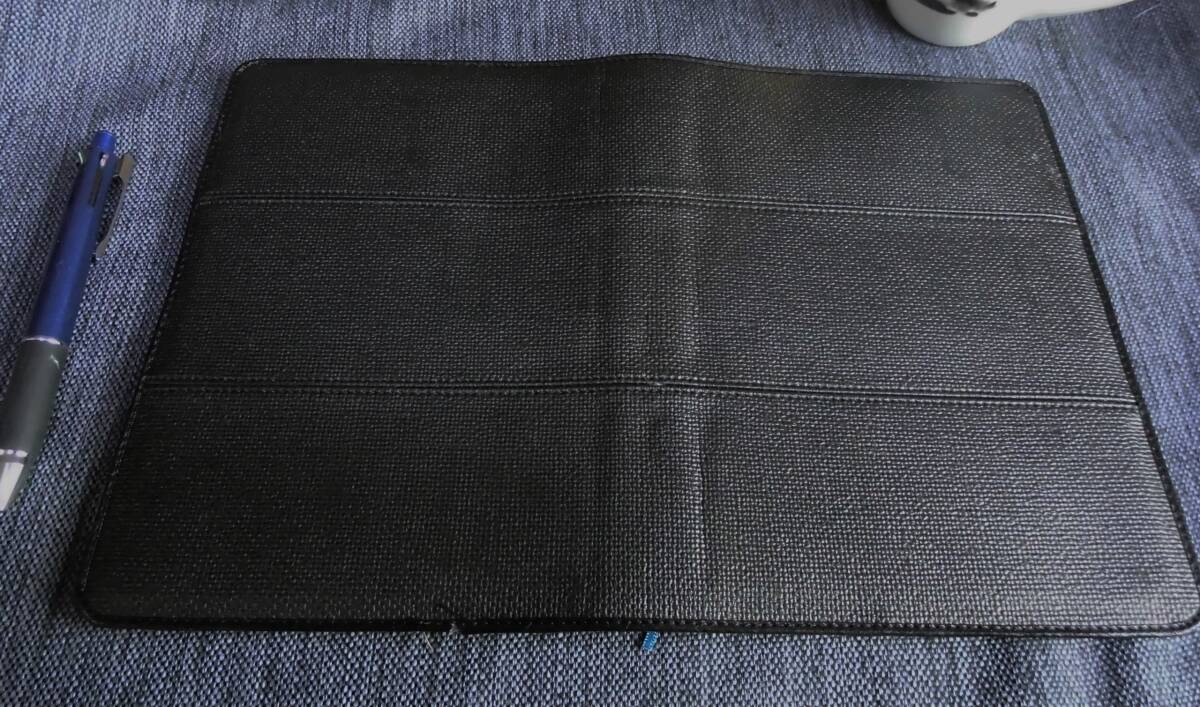 オーダーメイド【B5大学サイズノートカバー】地縫い■合皮サニー■ブラック_画像5