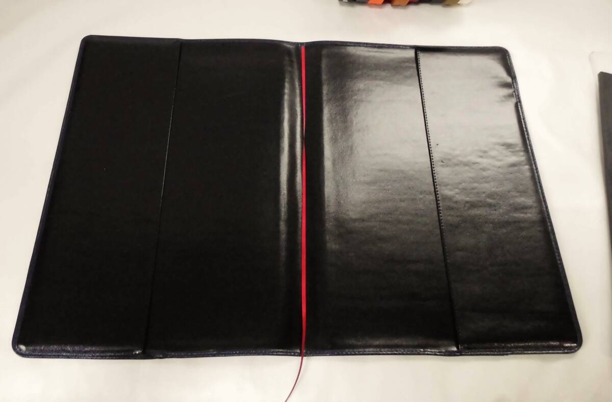 オーダーメイド【B5大学サイズノートカバー】地縫い■合皮サニー■ブラック_画像7