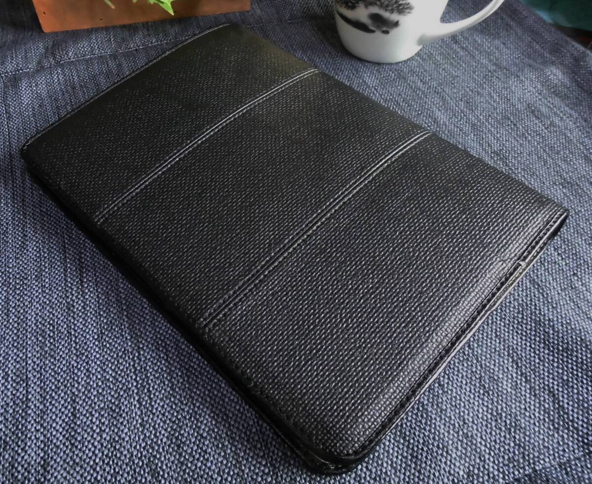 オーダーメイド【B5大学サイズノートカバー】地縫い■合皮サニー■ブラック_画像4