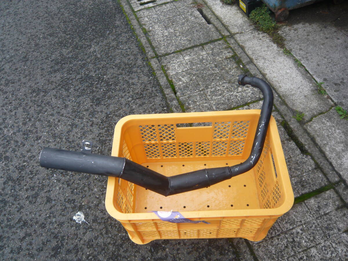 エイプ５０用と思います　社外　ステンレス製　中古　 PRETTYショート似　画像見て分かる方へ_画像1