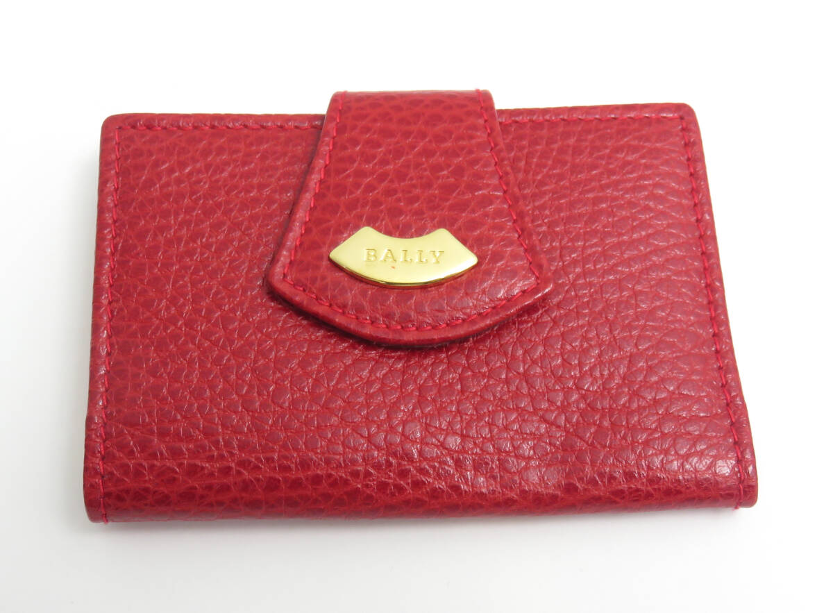 ☆BALLY/バリー レザー 6連 キーケース 赤系 保存袋 レディース 小物