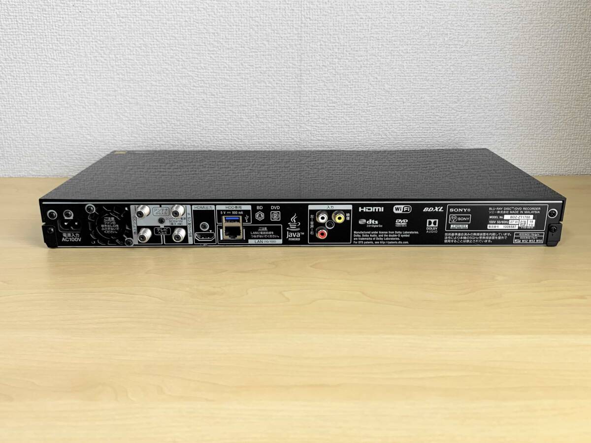 SONY BDZ-ZT1700 2019年制 ブルーレイ ディスクレコーダー 本體のみ ジャンク #02036