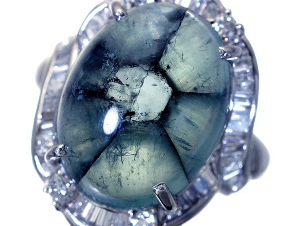 1円～【ジュエリー極】超希少寶石 超大粒良質(zhì)天然トラピッチェエメラルド5.00ct＆ダイヤ0.65ct 超高級Pt900リング h7300ivi【送料無料】