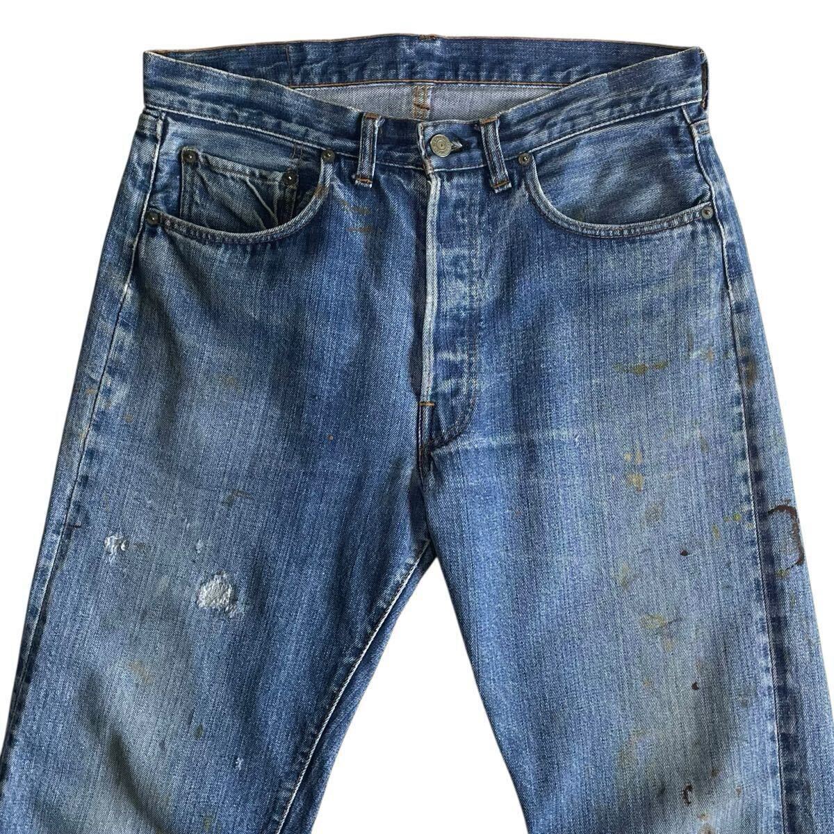 ゴールデンサイズ?66前期 70s USA制 Levis 501 オリジナル ビンテージ ヒゲ ペンキ リーバイス 501 66前期 デニムパンツ