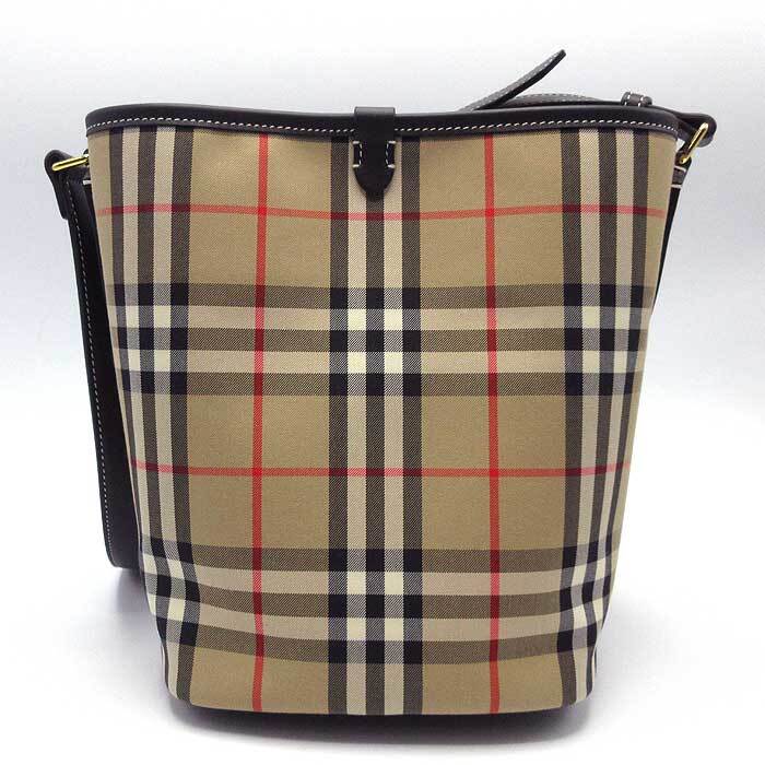 バーバリー バッグ ショルダーバッグ BURBERRY アシュビー コットン チェック柄 LL ミニバケット 8102171 アウトレット レディース _画像2