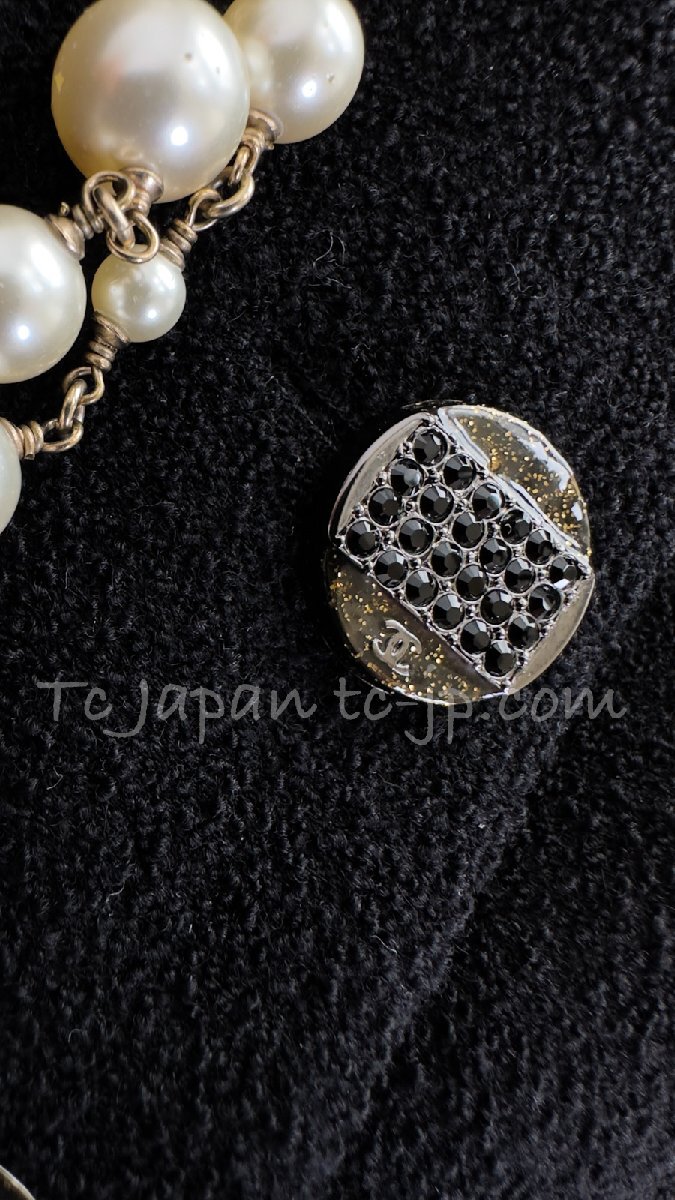 シャネル ジャケット CHANEL ブラック ラインストーン ボタン 71萬 女優(yōu)リタ?ヘイワース カール?ラガーフェルド作品 超美品 40 42