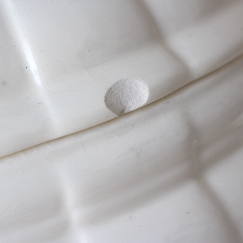 フランスアンティーク★SARREGUEMINES☆白のスープボウル　フルーツのつまみ_画像5