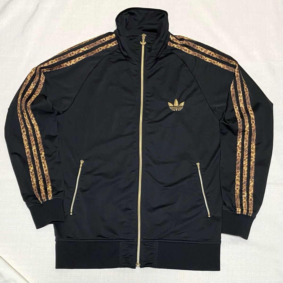 限定adidasオリジナルス 黒×豹柄ジャージL