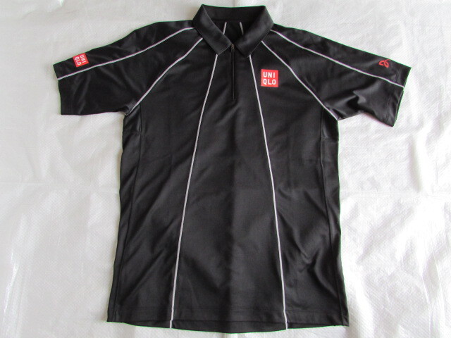 メンズ Mサイズ ユニクロ 使用少なめ きれい UNIQLO ノバク ジョコビッチ 選手 著用 モデル 1/3ジップ ポロ ゲーム シャツ ジャケット