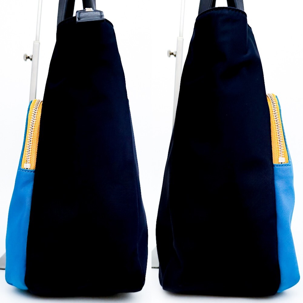 1円■超美品■入手困難色■Paul Smith ポールスミス キャンバス トートバッグ ビジネス 大容量 A4 メンズ レディース ブルー マルチカラー