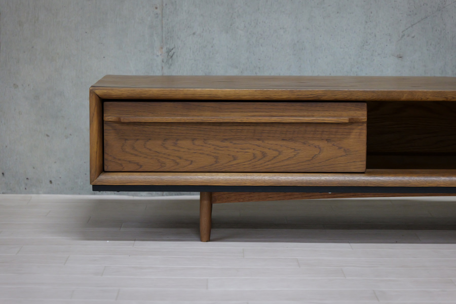 テレビボード ブラウン 茶色 TVボード ローボード 収納 AVラック 木制 天然木 木目 ベージュ おしゃれ 北歐 幅150 収納 腳付き