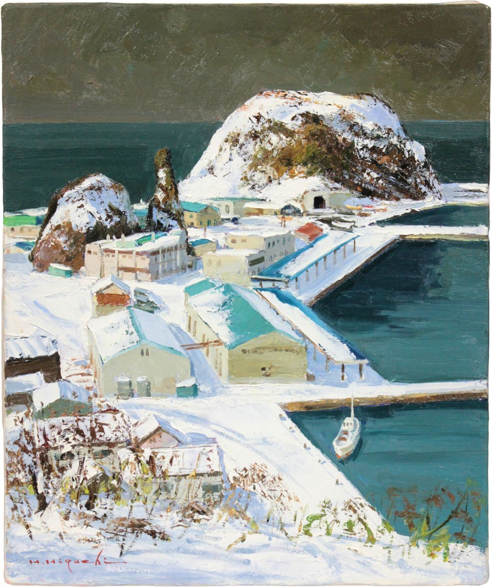 樋口洋 「知床の冬」 油絵・油彩画 絵画 - 北海道画廊(自然