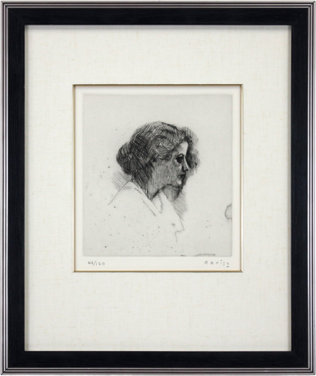 小磯良平シルバー装飾額縁 小磯良平シルバー装飾額縁 小磯良平 「婦人像B」 エッチング