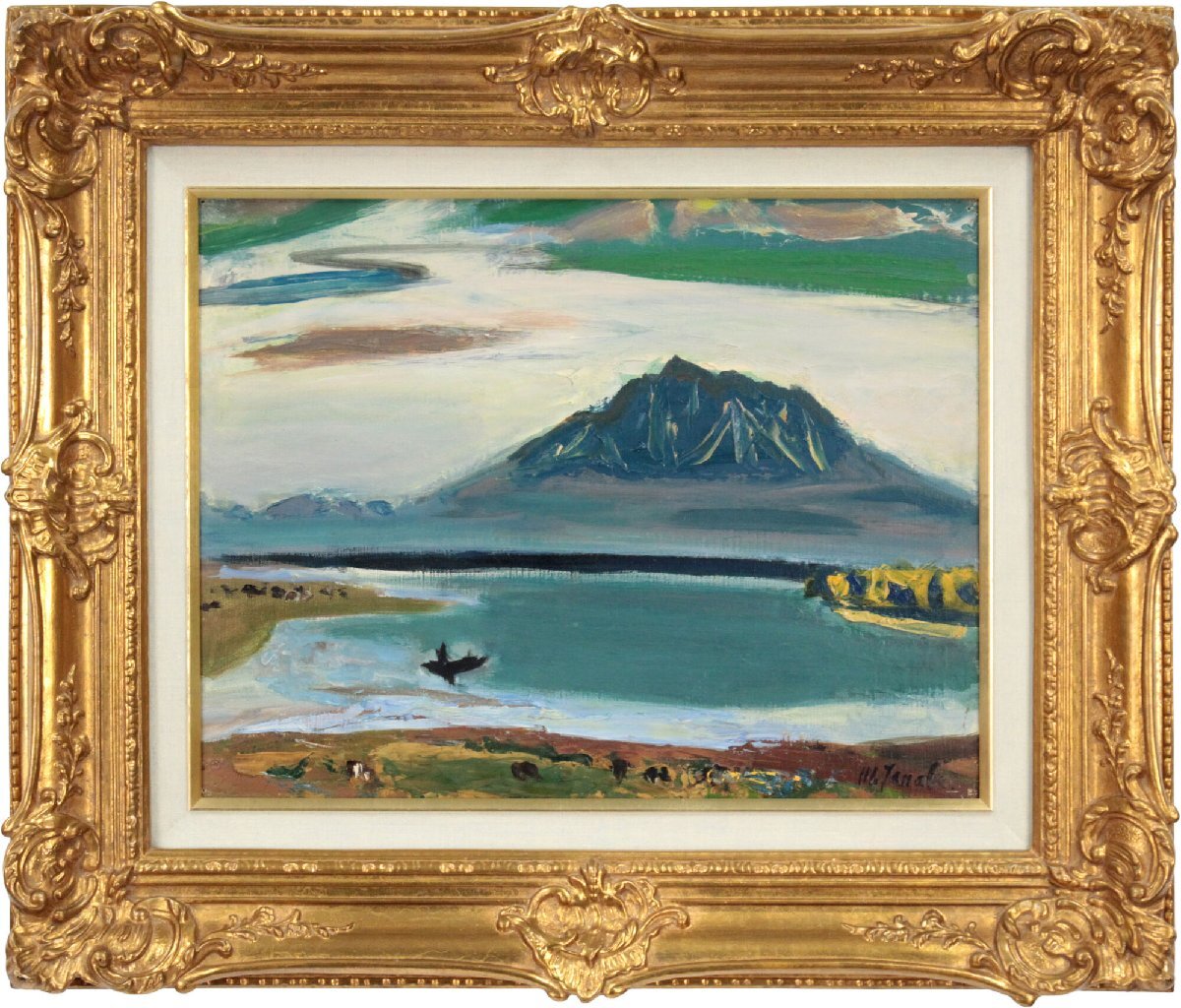 田辺三重松 「涛沸湖」 油絵・油彩画 絵画 田辺三重松 「涛沸湖」 油絵・油彩画 絵画 - 北海道画廊