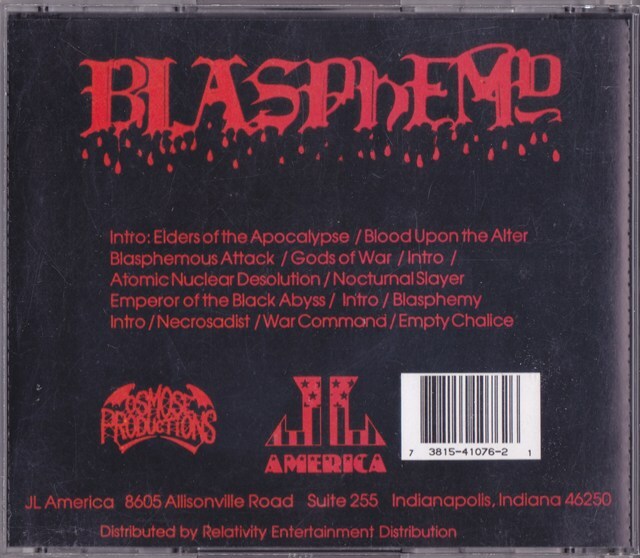 ブラスフェミー / BLASPHEMY / GODS OF WAR /US盤/中古CD!!78069_画像3