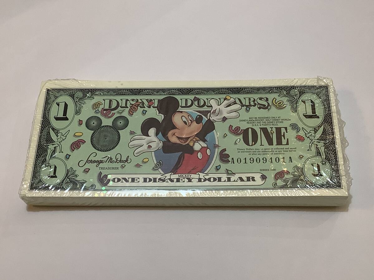 ディズニーダラー 1ドル札（2000年版） $1 紙幣 100枚 連番 未