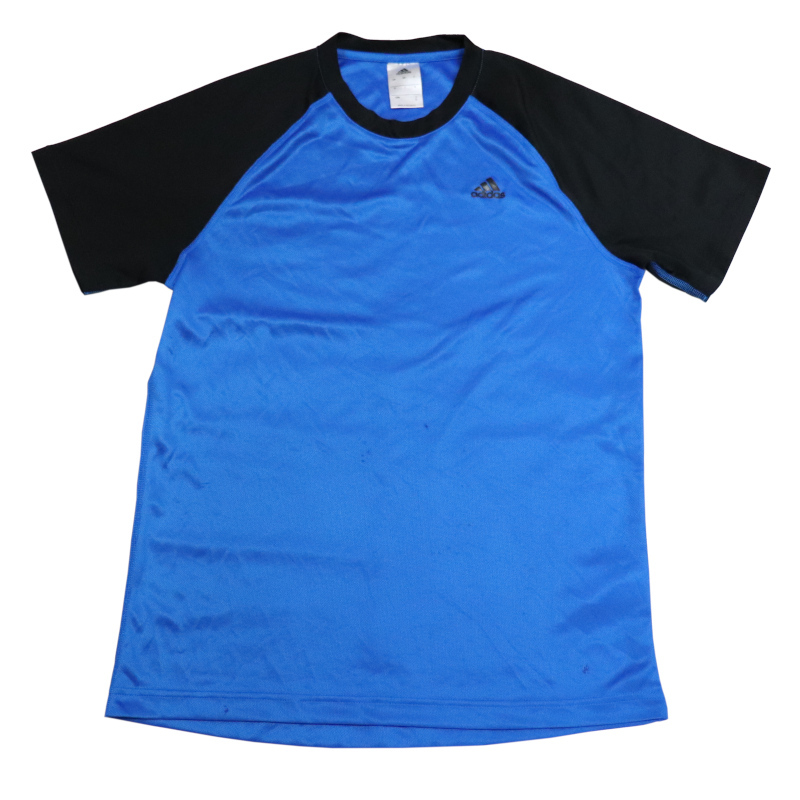 中古【adidas】アディダス クライマライトTシャツaj8079 ブルー×ブラック Mサイズ
