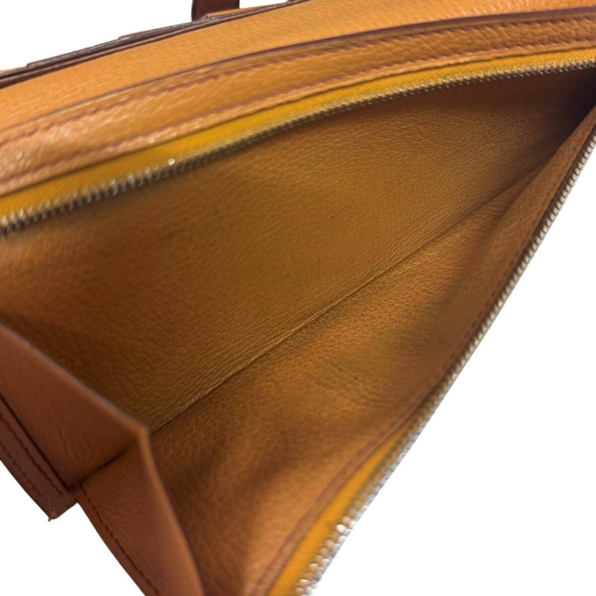 HERMES エルメス ベアンスフレ ブラウン オーストリッチ 長(zhǎng)財(cái)布 メンズ 【中古】 12505K227