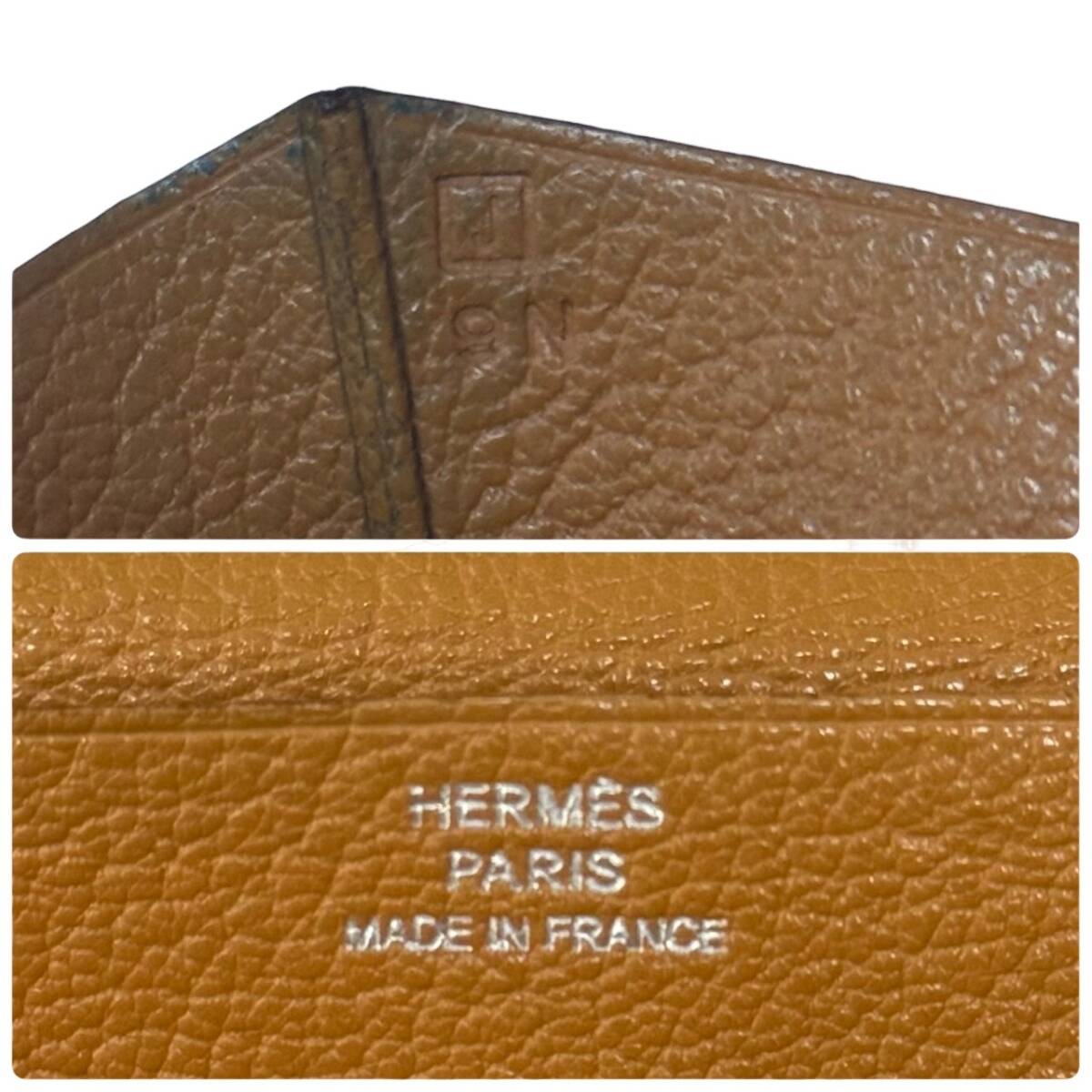HERMES エルメス ベアンスフレ ブラウン オーストリッチ 長(zhǎng)財(cái)布 メンズ 【中古】 12505K227