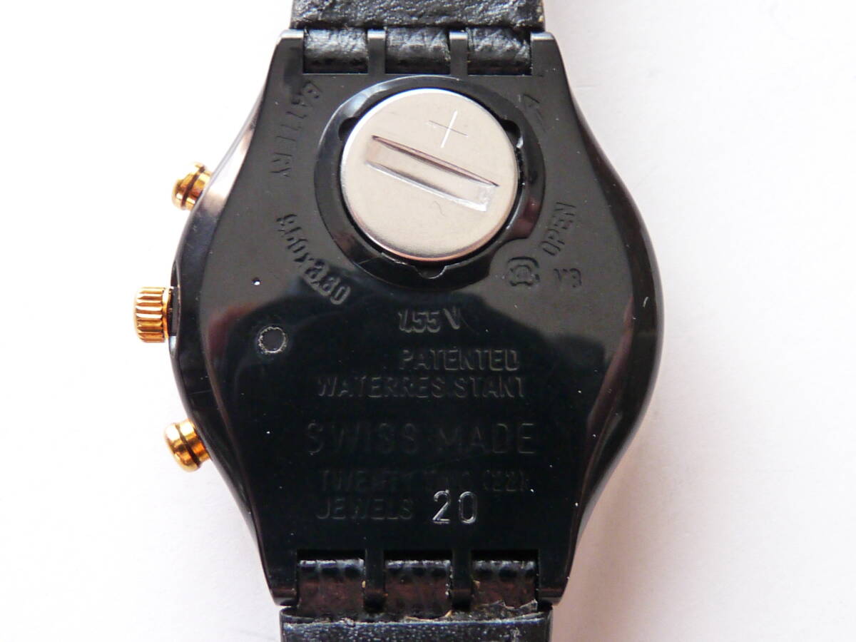 未使用電池交換済 稼働中 スウォッチ Swatch 1992年モデル クロノ COLOSSAL 品番SCB109_画像8