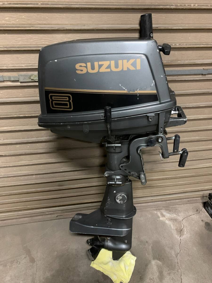 SUZUKI 2スト 8馬力 船外機 実動 燃料タンク付き
