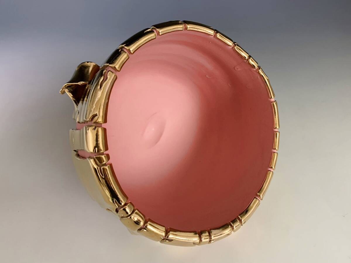 桑田卓郎 Takuro Kuwata 桃磁 金彩 カイラギ ピンク 茶碗(陶磁