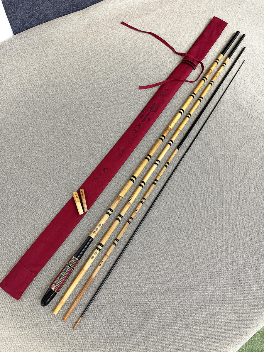 新品本物 魚集英雄作 紀州和竿 竹竿 へら竿 天至 美品 10.1尺 ヘラブナ竿