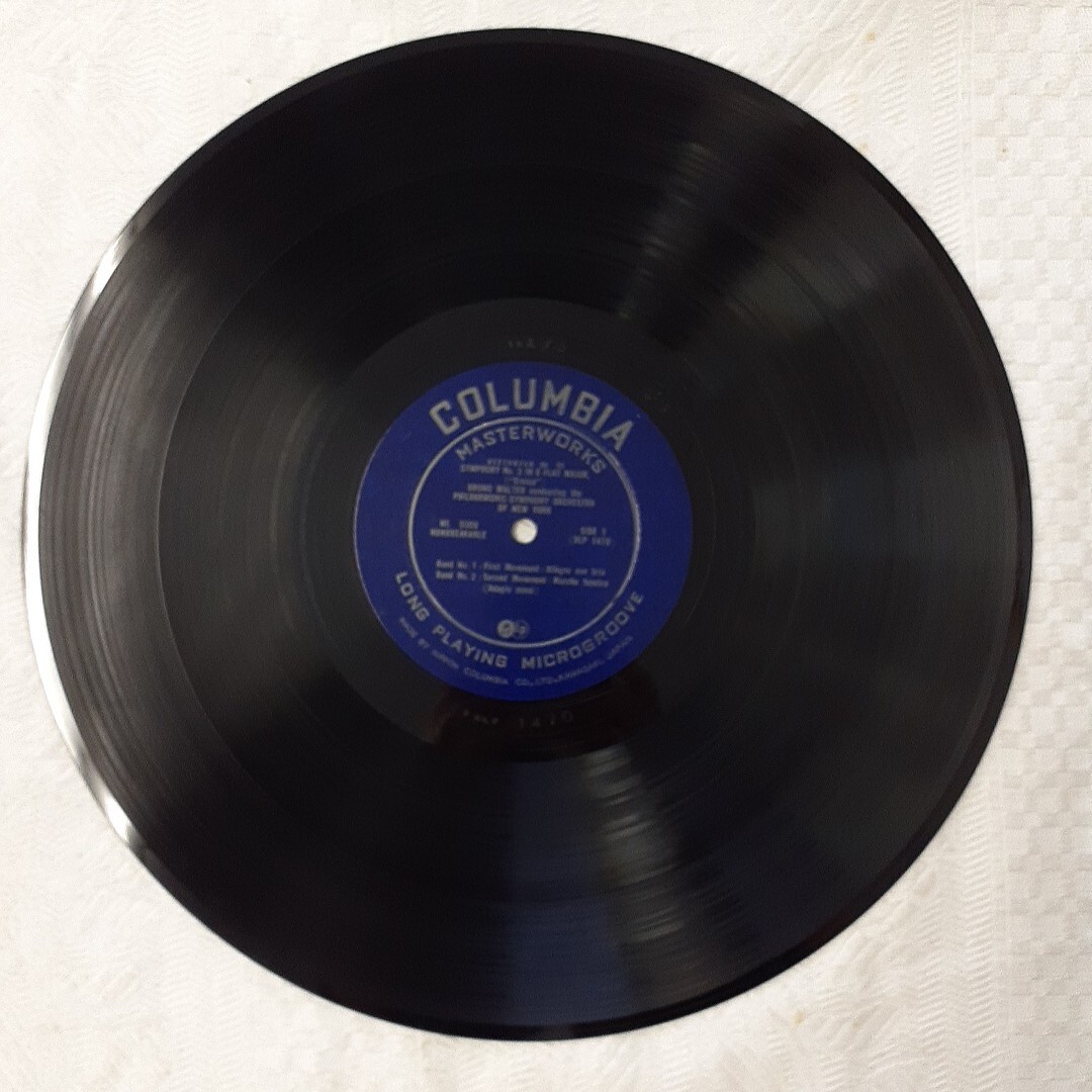 n512 ベートーヴェン作曲 交響曲第3番変ホ長調(diào)作品55 Eroica BRUNO WALTER指揮　LPレコード 海外盤 ジャケット破損あり