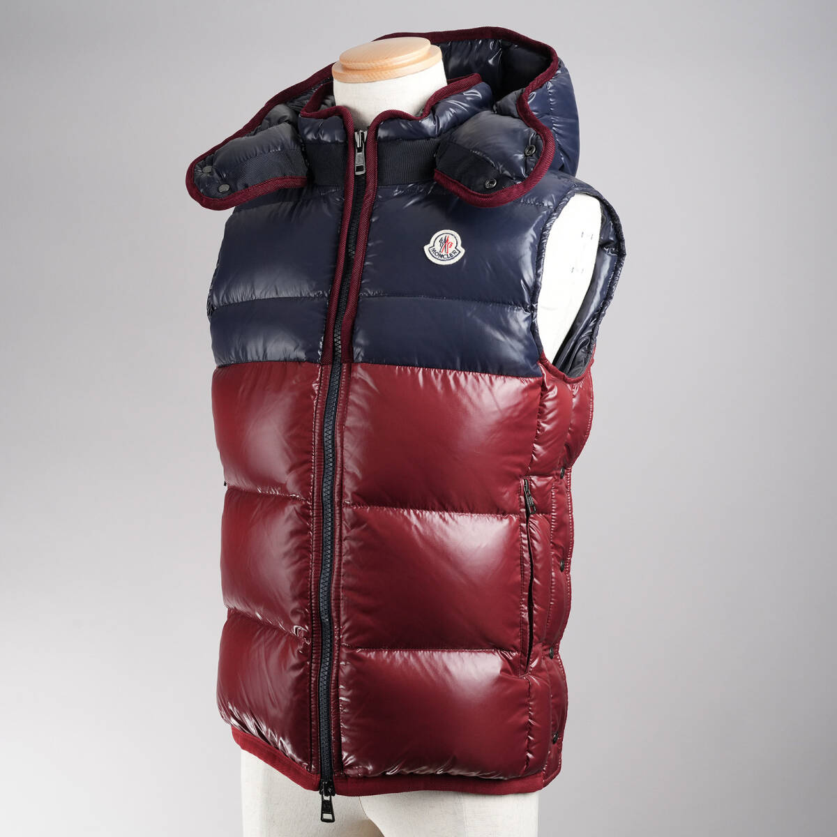 【即決?送料無料】美品 [BALMAT]モンクレール [サイズ１] [赤茶＋ネイビー] メンズ ジャパンタグ MONCLER 