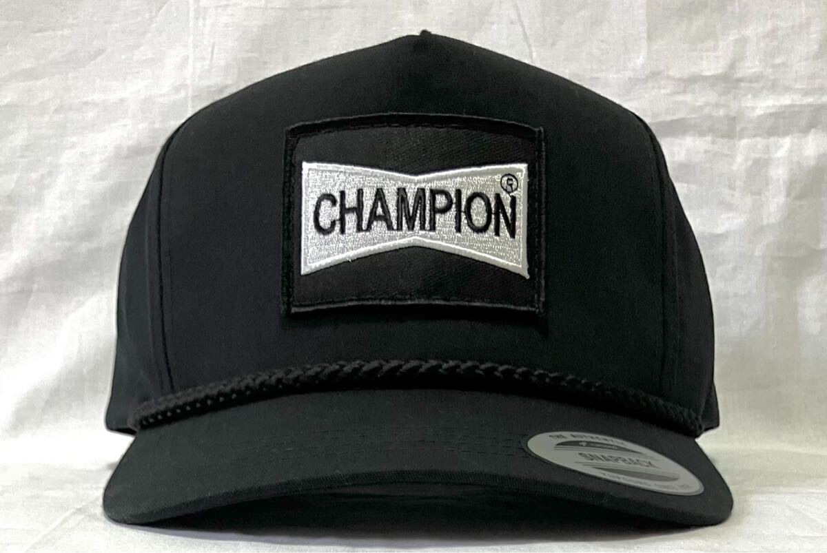 CHAMPION BIGパッチ トラッカーキャップ 新品 山田蓮 fartco CHAMPION ブラックパッチ トラッカーキャップ fartco CALEE 山田
