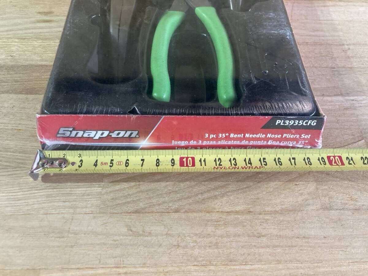 Snap-on Snap-on PL3935CF 3 деталь 35° отдушина игла нос плоскогубцы комплект очень популярный зеленый очень редкий новый товар не использовался 