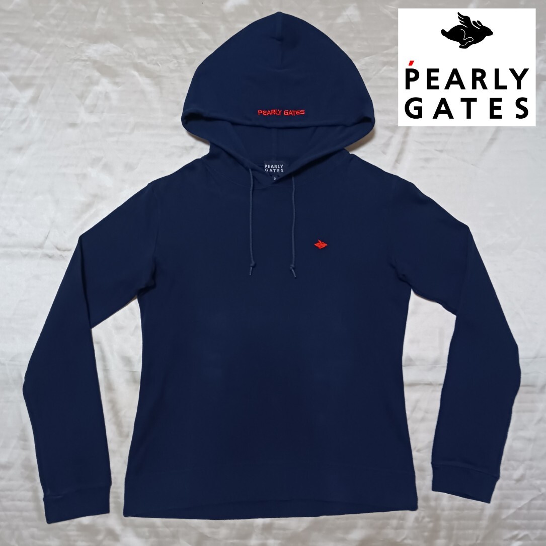 【PEARLY GATES】パーリーゲイツの刺繍ロゴ入りレディースパーカー